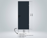 Drzwi techniczne 77 drzwi do piwnic antracytowe