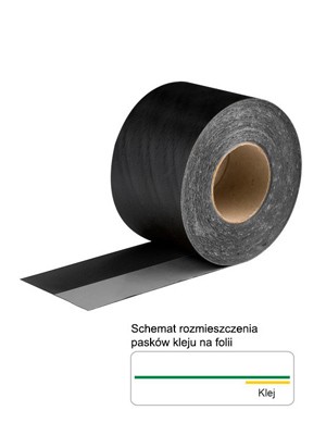 Folia zewnętrzna EPDM z paskiem butylu 0,75x200 mm