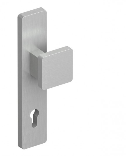 klamka do drzwi zewnętrznych aluminiowa srebrna